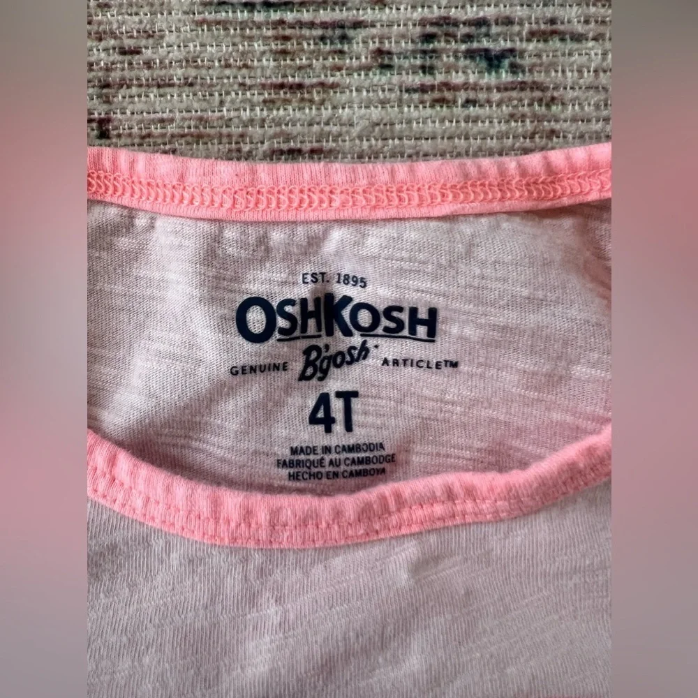 Oshkosh girls sparkle logo, graphic tee pink 4t